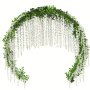 10 Branches Artificial White Wisteria Vine For Wedding Arch Party Garden Home Decor And Easter Gift