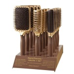 Olivia Garden Nanothermic Ceramic & Ion Vent Styler & Paddle Brush Display: 12 Brushes & Stand