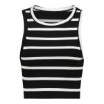 Rib Stripe Crop Tank