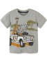 Boys Cartoon Giraffe Monkey Rhino Driving Cars Cotton T-Shirt Tee Top Short Sleeves Crew Neck Summer Casual Kids Clothes