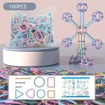 100PCS Sticks Building Blocks Inserts Assembly Educational Toys Diy Building Puzzle 3D Three-dimensional Halloween thanksgiving