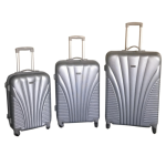 Smte Silver 3-PIECE Luggage Set With Keychain