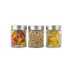 3 Piece Storage Jar Set Clear