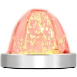 Gg Grand General 81864 Clear Watermelon Glass Kit With Red 18 LED Base And Stainless Steel Bezel