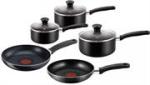 Tefal Essential 8-Piece Non-Stick Cookware Set - Black