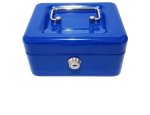 Zs - Durable Metal Cash Box With Key - Black