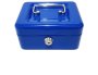 Zs - Durable Metal Cash Box With Key - Black
