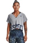 Women's Project Rock Respect Short Sleeve - Steel Light Heather Sm