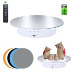 Jayegt Motorized Rotating Display Stand 7.87INCH 17.6LBS Load 360 Degree Electric Rotating Turntable For Photography Products J