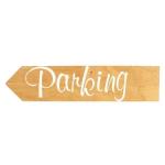 Light Wood Signs Parkingleft ARROW20 80CM
