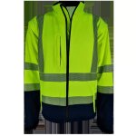 Lime Black 2 Tone Softshell Jacket Zip-off Sleeve