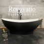 Renovatio Polished White / Midnight Quartz Freestanding Bath