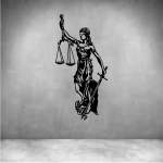 Lady Justice - Grey L 400 X H 1200MM