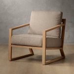 Pelican Clarens Fabric Armchair Oak Monarch