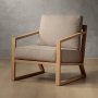 Pelican Clarens Fabric Armchair Oak Monarch