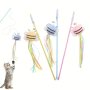 Interactive Cat Teaser Toy Stick With Plush Bee And Tassel - Entertain And Exercise Your Feline Friend