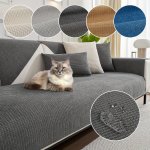 Modern Chenille Sofa Cover Spill-resistant Pet-friendly Non-slip Couch Slipcover One-piece Machine Washable Polyester Protector