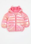 PoP Candy Mettalic Hooded Puffer Jacket-pink