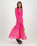 Yoryu Button Front Dress In Fuchsia - XS