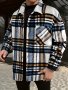 Checkered Men's Lapel Coat Long Sleeve Closure Male Casual Jacket For Men Daily Vacation Streetwear