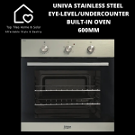 Univa Stainless Steel Eye-level undercounter Built-in Oven - 60CM