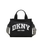 Hadlee Canvas Small Logo Tote Bag -black silver
