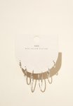 3PK Mid Earring - Sterling Silver Plated Hammered Metal