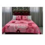 Carducci Poppy Pink Velvet Duvet Cover