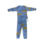 Pajamas Long Sleeves Car Dusty Blue 0-6M