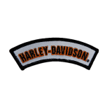 4 Inch Reflective Embroidered Rocker H-d Emblem Sew-on Patch