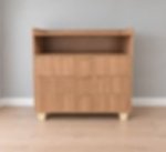 Harvard Cherry Compactum With Three Drawers & Open Shelf