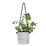 Hanging Black Stripy Planter - Medium