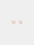 Norah Heart Stud Earrings - 0 Gold pink