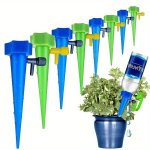 10PCS Self-watering Drip Irrigation System For Indoor Plants - Adjustable Control Valve Ideal For Vacation Watering Fit Random C