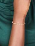 Goldair Gold Plated Cubic Zirconia Alternating Round & Oval Tennis Bracelet