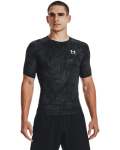 Men's Heatgear Armour Compression Printed Short Sleeve - Black Md