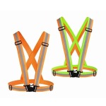 Reflective Body Belt For Enhanced Visibility - Orange Green & Grey