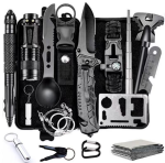 Tactical Survival Multi-function Kit 16 In 1 Black