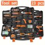 15Pcs/23Pcs Repair Tool Kit Manual Tool Box Set Hardware Tool Multifunctional Home Repair Household Combination Perfect For Daily Home Decoration Garden Repair