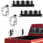 Fishing Rod Holder For Truck Bed Aluminum Clamp-on Fishing Rod Rack Holding 4 Rods Support Horizontal Or Vertical Install Fishin