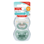 NUK Signature 2 Pack Silicone Soother Blue 0-6M