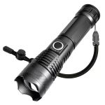 Portable Black Waterproof LED Flashlight