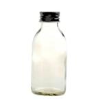 100ML Clear Glass Generic Bottle With Aluminium Screw Cap - Black 28 410