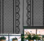 Black Lace Borders Living Room Roller Blinds