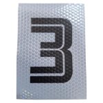 Reflective Sheeting Number 3 Black And White 12CM