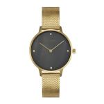 Figen Dijon - Stainless Steel Gold Pvd Black Dial Watch