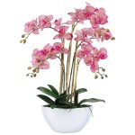 Artificial Fuchsia Orchid In Ceramic Pot 66CM