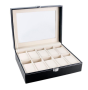 10 Slot Pu Leather Watch Collector Display