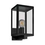 Rubik Stainless Steel And Glass Outdoor Wall Light Black