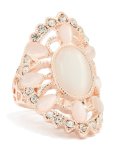 Rose Gold Large Round Oval Ring - M l